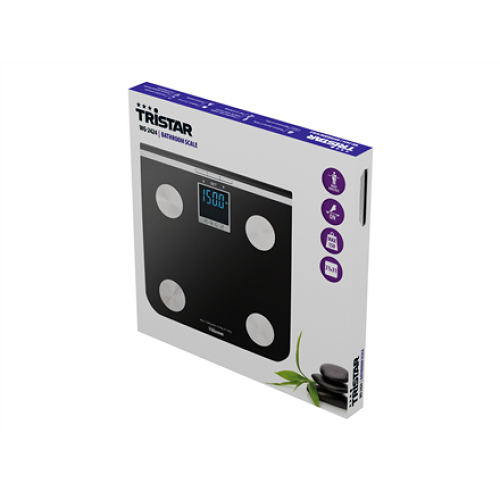 Scales , Tristar , Electronic , Maximum weight (capacity) 150 kg , Accuracy 100 g , Body Mass Index (BMI) measuring , Black