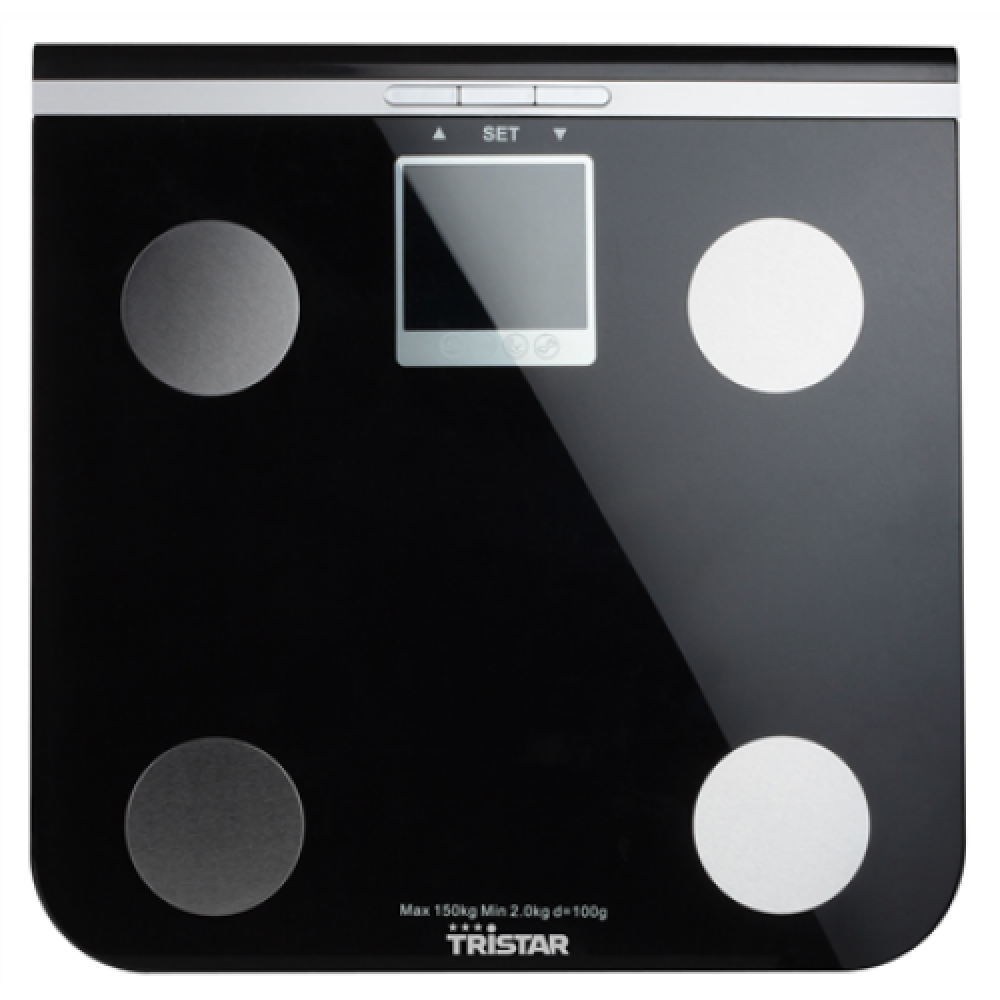 Scales , Tristar , Electronic , Maximum weight (capacity) 150 kg , Accuracy 100 g , Body Mass Index (BMI) measuring , Black