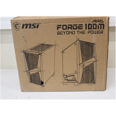 SALE OUT. MSI MAG FORGE 100M PC Case, Mid-Tower, USB 3.2, Black , MSI , MAG FORGE 100M , Black , ATX , DAMAGED PACKAGING, DENT ON THE SIDE , Power supply included No