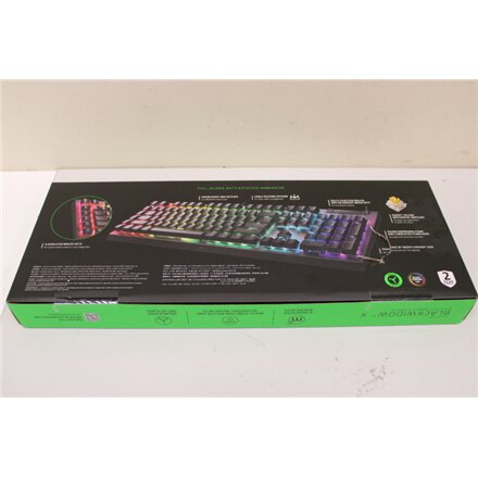 SALE OUT. Razer BlackWidow V4 X Mechanical Gaming Keyboard, Yellow Switch, US Layout, Wired, Black , Razer , Mechanical Gaming Keyboard , BlackWidow V4 X , Mechanical Gaming Keyboard , Wired , US , DAMAGED PACKAGING , Black , Yellow Mechanical Switches (L