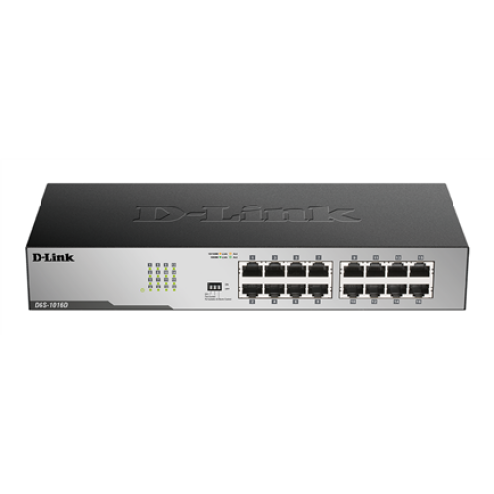 D-Link , 16-Port Gigabit Unmanaged Desktop Switch , DGS-1016D , Unmanaged , Desktop