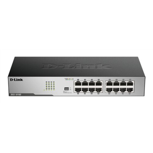 D-Link , 16-Port Gigabit Unmanaged Desktop Switch , DGS-1016D , Unmanaged , Desktop