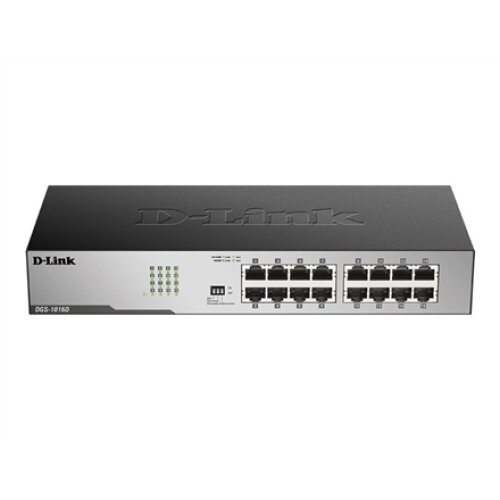 D-Link , 16-Port Gigabit Unmanaged Desktop Switch , DGS-1016D , Unmanaged , Desktop