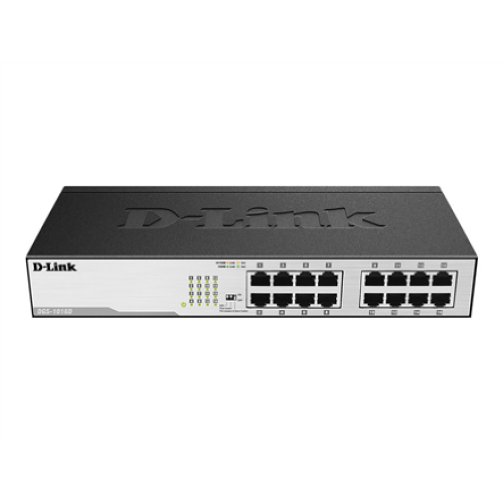 D-Link , 16-Port Gigabit Unmanaged Desktop Switch , DGS-1016D , Unmanaged , Desktop