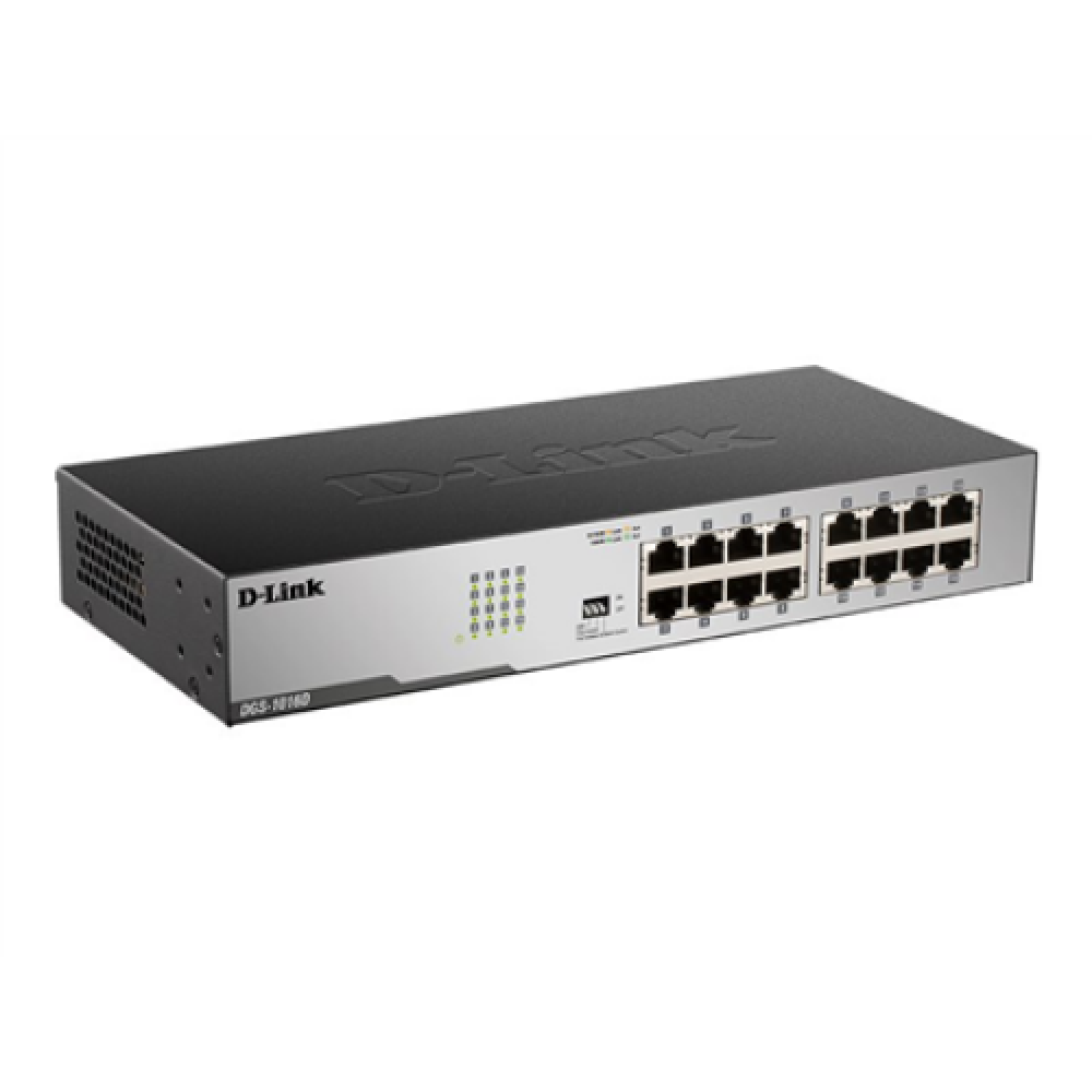 D-Link , 16-Port Gigabit Unmanaged Desktop Switch , DGS-1016D , Unmanaged , Desktop
