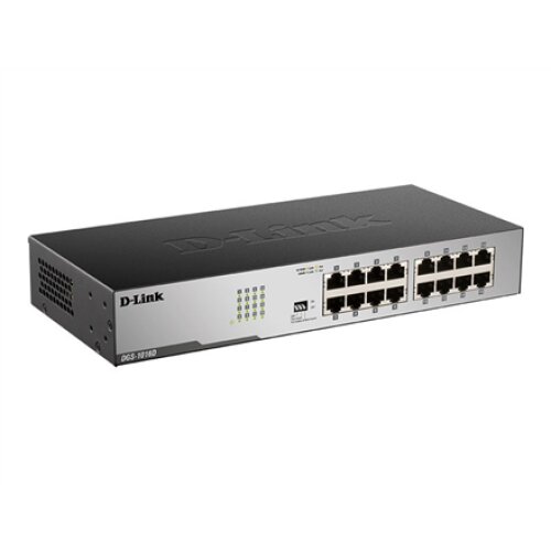 D-Link , 16-Port Gigabit Unmanaged Desktop Switch , DGS-1016D , Unmanaged , Desktop