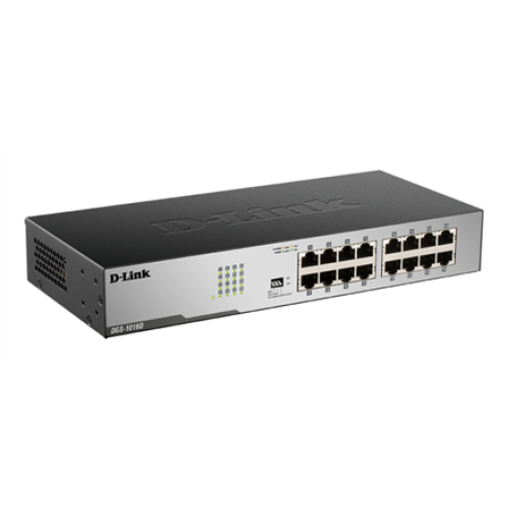 D-Link , 16-Port Gigabit Unmanaged Desktop Switch , DGS-1016D , Unmanaged , Desktop
