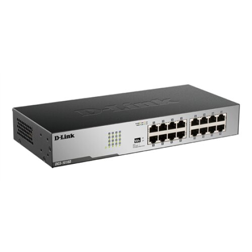 D-Link , 16-Port Gigabit Unmanaged Desktop Switch , DGS-1016D , Unmanaged , Desktop
