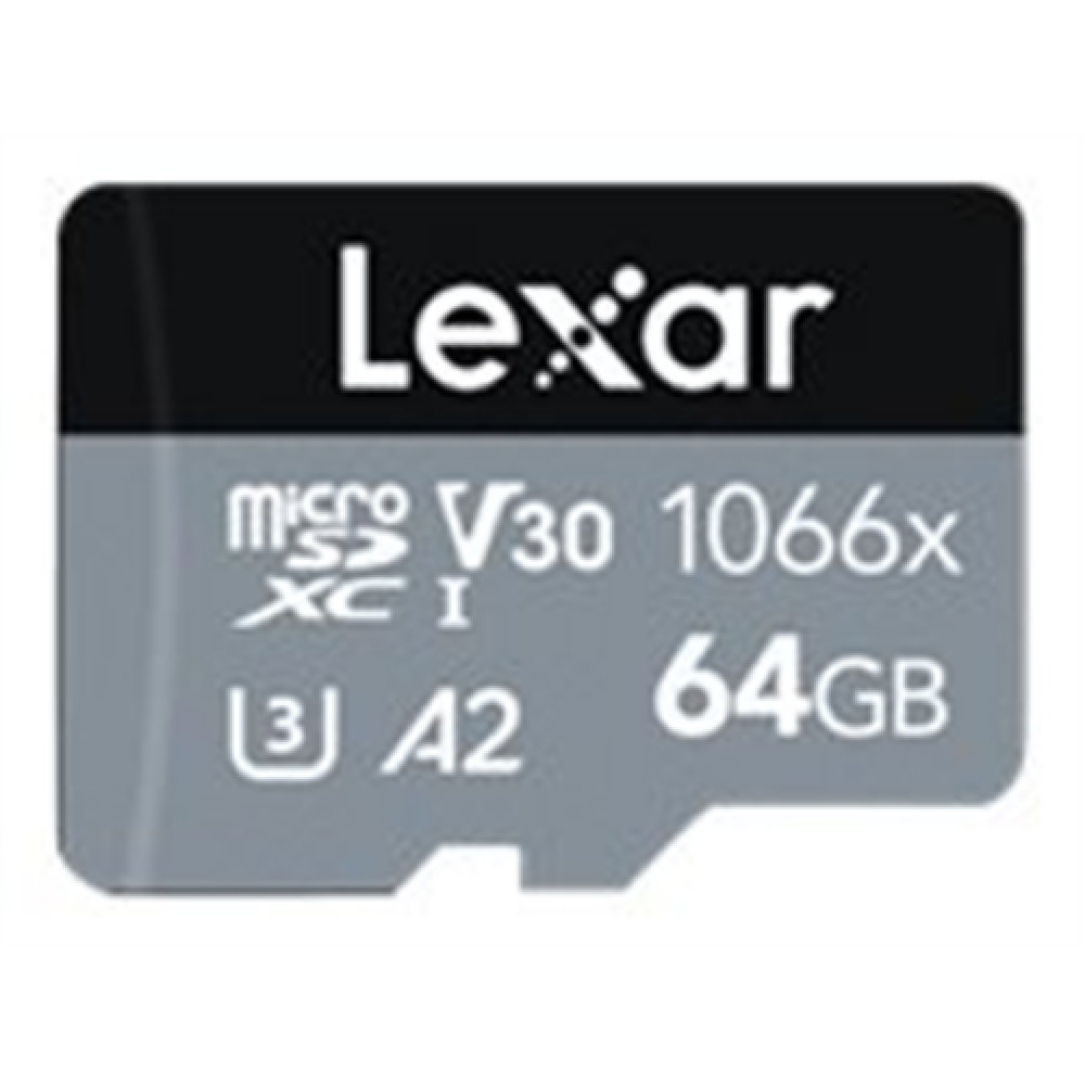 Lexar , Professional 1066x , UHS-I , 64 GB , MicroSDXC , Flash memory class 10