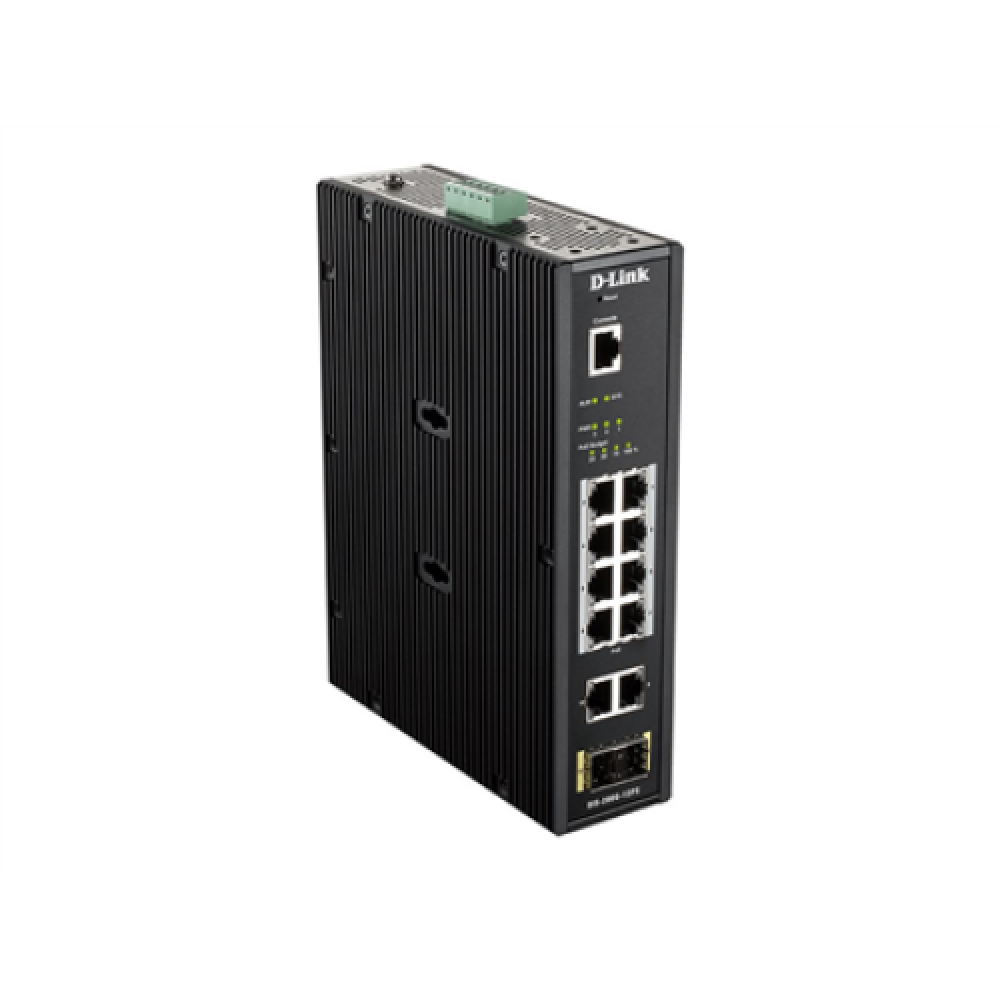 D-LINK DIS-200G-12PS L2 Managed Industrial Switch with 10 10/100/1000Base-T and 2 1000Base-X SFP ports , D-Link , Switch , DIS-200G-12PS , Managed L2 , Wall mountable , 60 month(s)