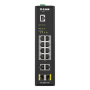 D-LINK DIS-200G-12PS L2 Managed Industrial Switch with 10 10/100/1000Base-T and 2 1000Base-X SFP ports , D-Link , Switch , DIS-200G-12PS , Managed L2 , Wall mountable , 60 month(s)