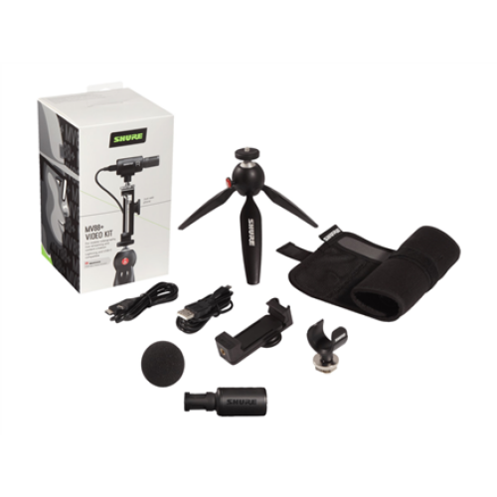 Shure , Microphone and Video kit , MV88+DIG-VIDKIT , Black