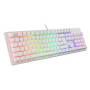 Genesis , THOR 303 , White , Gaming keyboard , Wired , RGB LED light , US , 1.8 m , Brown Switch