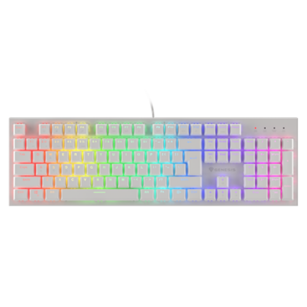 Genesis , THOR 303 , White , Gaming keyboard , Wired , RGB LED light , US , 1.8 m , Brown Switch