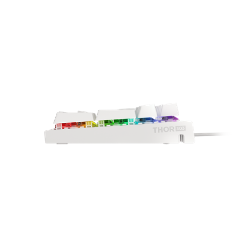 Genesis , THOR 303 , White , Gaming keyboard , Wired , RGB LED light , US , 1.8 m , Brown Switch