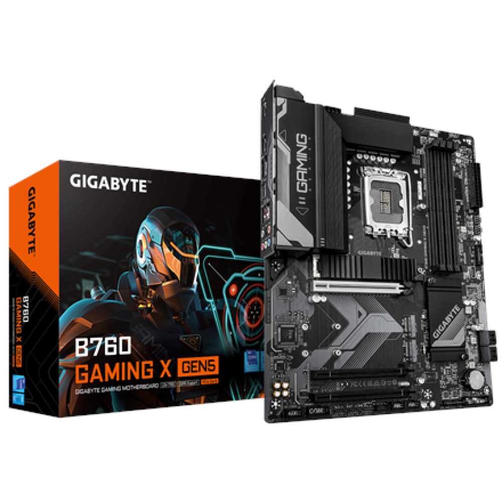 Gigabyte B760 GAMING X GEN5 , Processor family Intel , Processor socket LGA1700 , DDR5 , Supported hard disk drive interfaces M.2, SATA , Number of SATA connectors 4