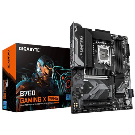 Gigabyte B760 GAMING X GEN5 , Processor family Intel , Processor socket LGA1700 , DDR5 , Supported hard disk drive interfaces M.2, SATA , Number of SATA connectors 4