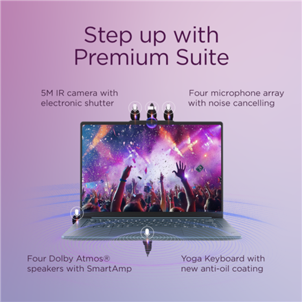 Lenovo Yoga Pro 7 14ASP10 14.5 3K AMD Ryzen AI 9 365/32GB/1TB/AMD Radeon 880M/WIN11 Home/ENG Backlit kbd/2Y Warranty , Lenovo Yoga Pro 7 14ASP10 , Tidal Teal , 14.5 , OLED , 3K , 2944 x 1840 pixels , Glossy , AMD Ryzen AI 9 , 365 , 32 GB , Soldered LPDDR5