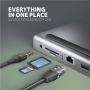 AXAGON USB-C 5Gbps TRIPLE 4K DISPLAY 11in1 Hub , HMC-4KX3