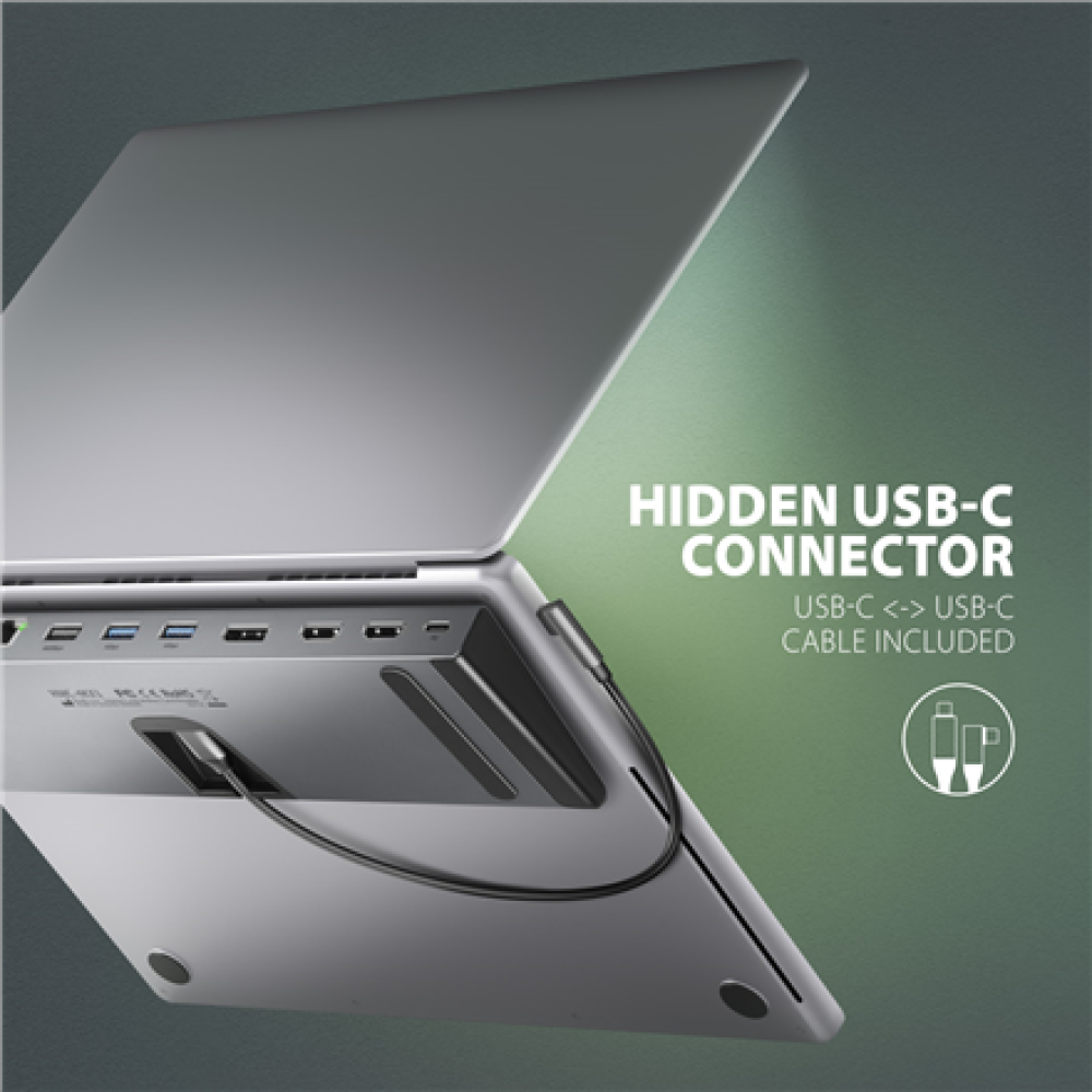AXAGON USB-C 5Gbps TRIPLE 4K DISPLAY 11in1 Hub , HMC-4KX3