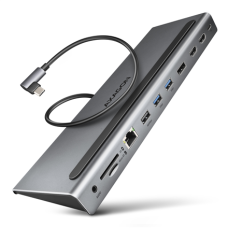 AXAGON USB-C 5Gbps TRIPLE 4K DISPLAY 11in1 Hub , HMC-4KX3