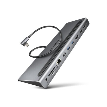 AXAGON USB-C 5Gbps TRIPLE 4K DISPLAY 11in1 Hub , HMC-4KX3