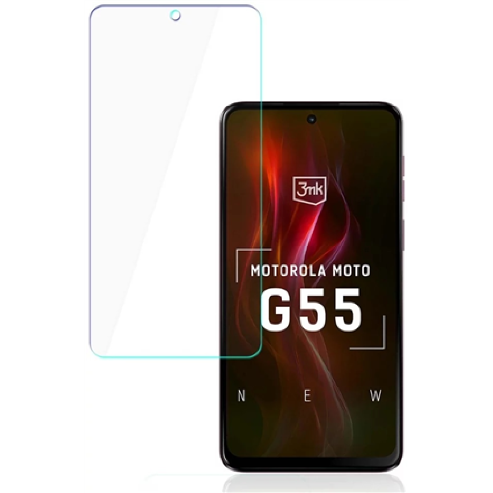 3MK , SilverProtect+ Anti-Microbial Film Wet-Mounted , Screen protector , Motorola , Moto G55 5G , Transparent 3MK , SilverProtect+ Anti-Microbial Film Wet-Mounted , Screen protector , Motorola , Moto G55 5G , Transparent