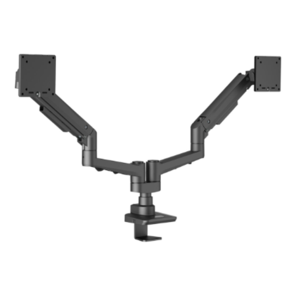 EDBAK Desk Mount , DMV02 Dual Swing Arm , Height adjustment, Tilt , 19-35 , Maximum weight (capacity) 20 kg , Black