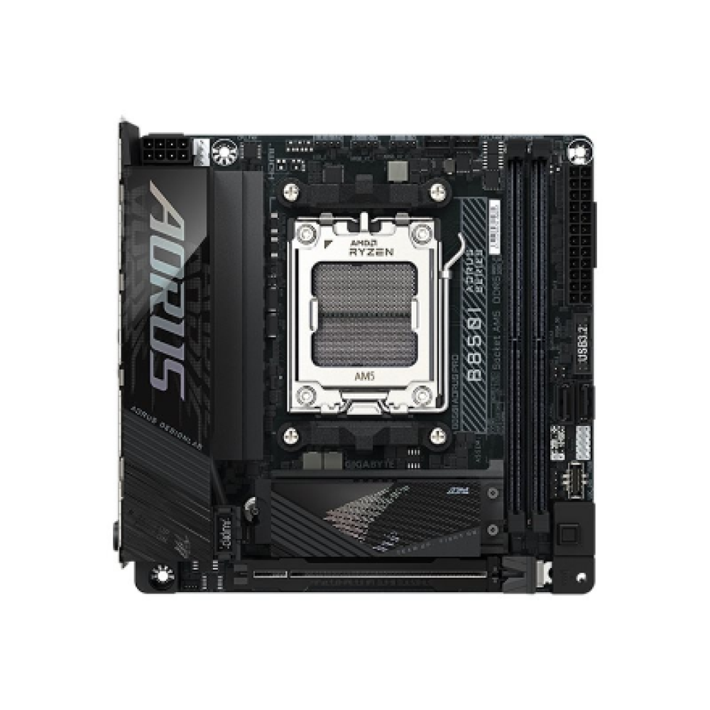 Gigabyte B850I AORUS PRO , Processor family AMD , Processor socket AM5 , DDR5 , Supported hard disk drive interfaces SATA, M.2 , Number of SATA connectors 2
