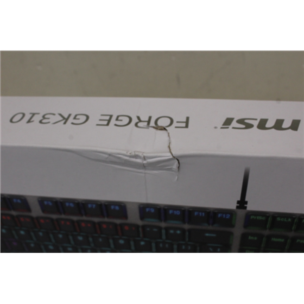 SALE OUT. MSI FORGE GK310 RED US Gaming Keyboard, Wired , MSI , FORGE GK310 , Gaming keyboard , Wired , US , DAMAGED PACKAGING , Red Switches