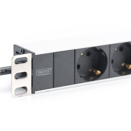 Digitus , Aluminum outlet strip with 8 safety outlets , DN-95401 , Sockets quantity 8