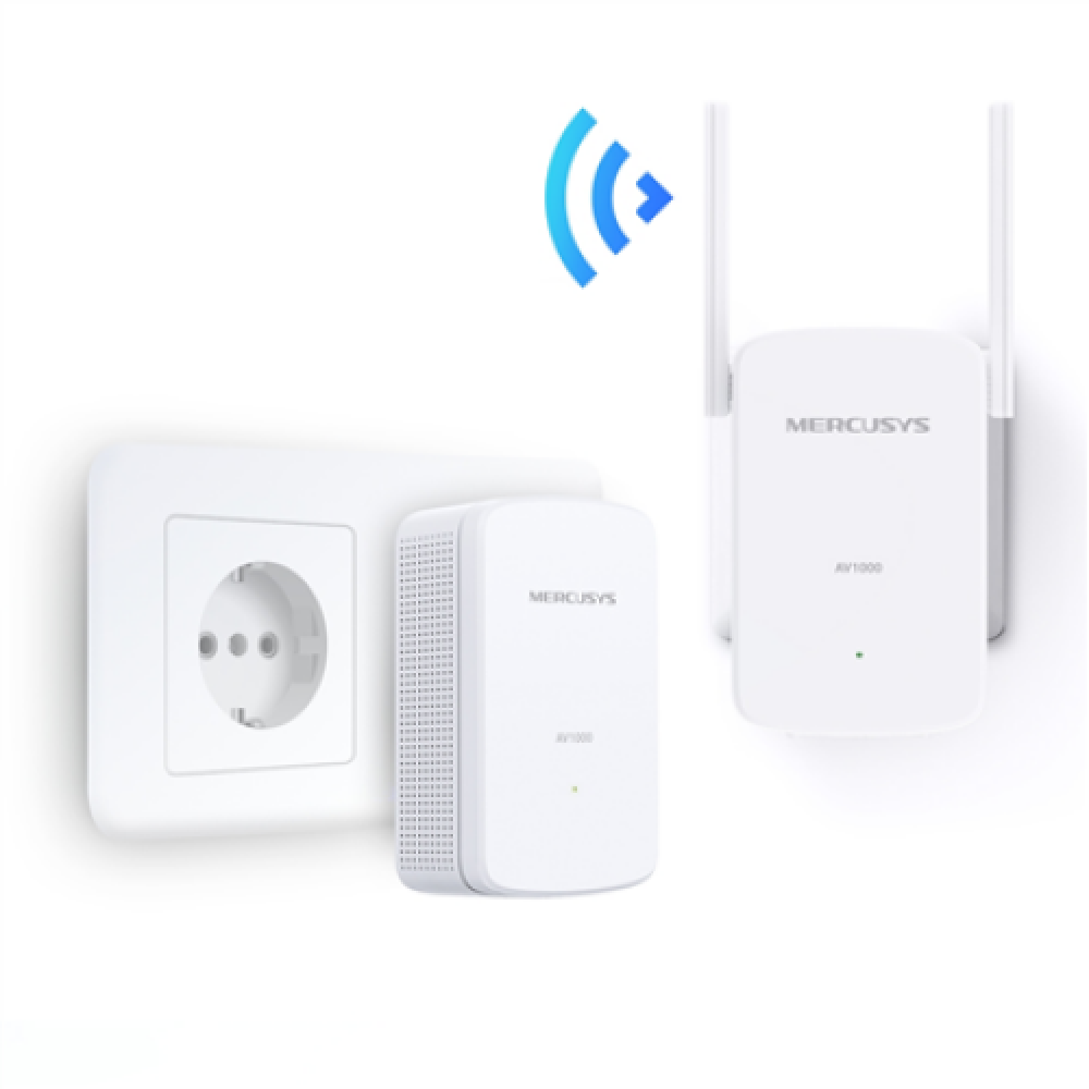 Mercusys , AV1000 Gigabit Powerline Wi-Fi Kit , MP510 KIT , 1000 Mbit/s , Ethernet LAN (RJ-45) ports 1 , 802.11n