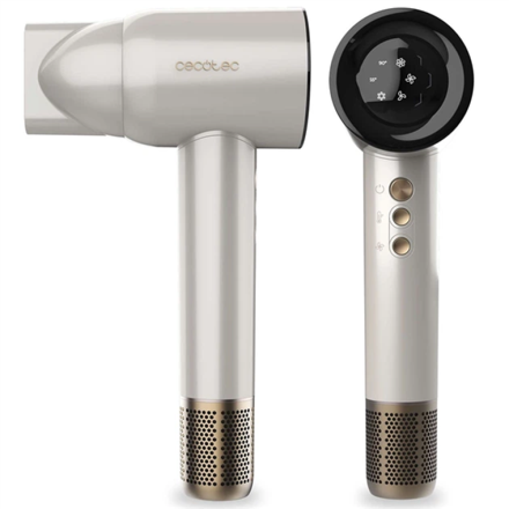 Cecotec Hair dryer , DryGlam Waves Champagne , 1600 W , Number of temperature settings 3 , Ionic function , Champagne , Diffuser nozzle