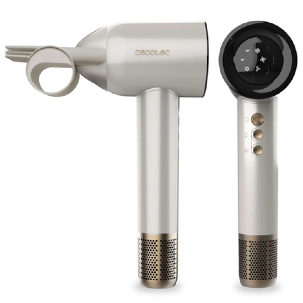 Cecotec Hair dryer , DryGlam Waves Champagne , 1600 W , Number of temperature settings 3 , Ionic function , Champagne , Diffuser nozzle