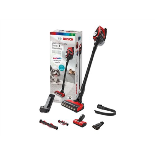 Bosch Vacuum cleaner BBS8214PET Unlimited Gen2 ProAnimal Handstick 2in1 Handstick 2in1 18 V Operating time (max) 65 min Red
