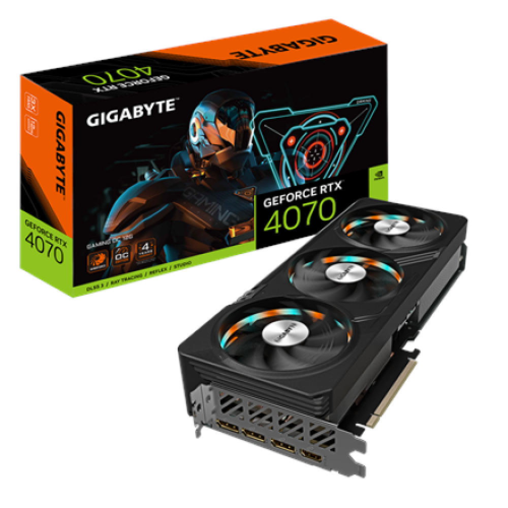 Gigabyte , GV-N4070GAMING OC-12GD 1.0 , NVIDIA , 12 GB , GeForce RTX 4070 , GDDR6X , HDMI ports quantity 1 , PCI-E 4.0 , Memory clock speed 21000 MHz
