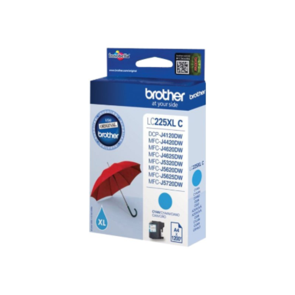 Brother LC-225XLC , Ink Cartridge , Cyan