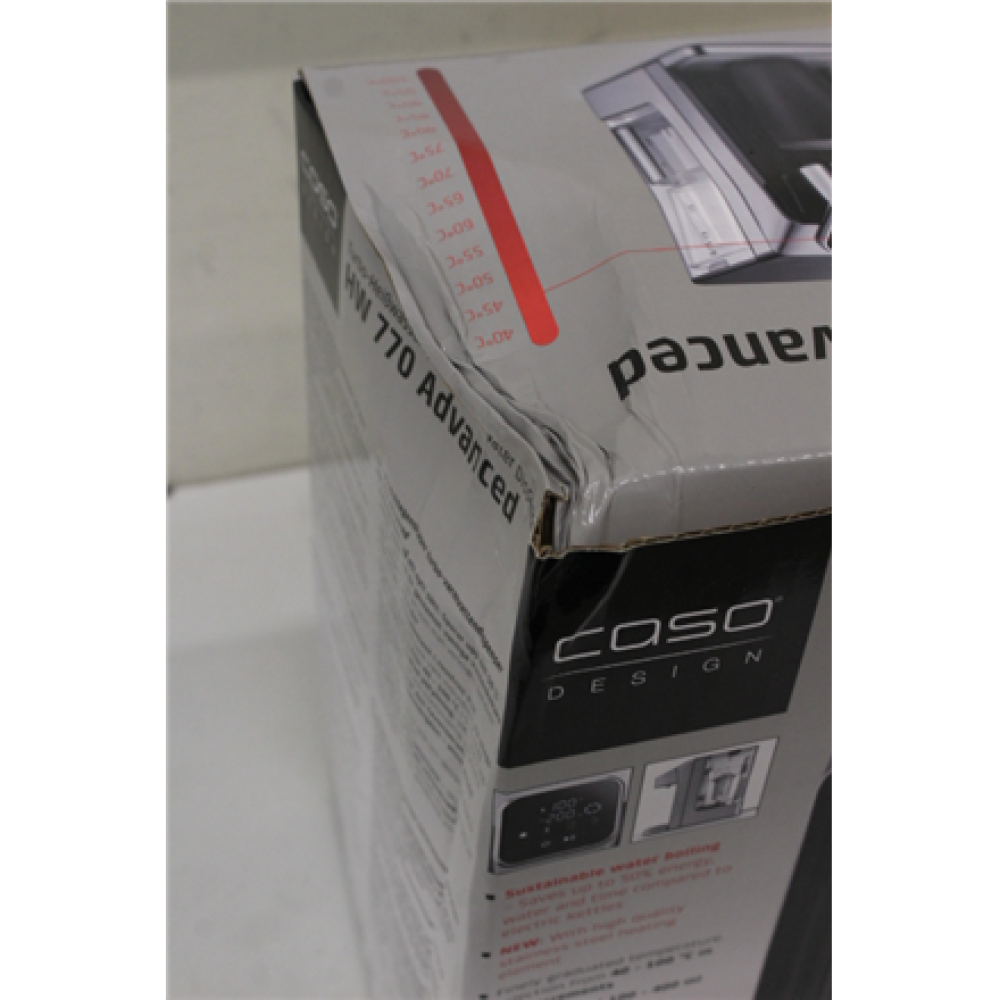 SALE OUT. , Caso , Turbo Hot Water Dispenser , HW 770 Advanced , Water Dispenser , 2600 W , 2.7 L , Plastic/Stainless Steel , Black/Stainless Steel , DAMAGED PACKAGING