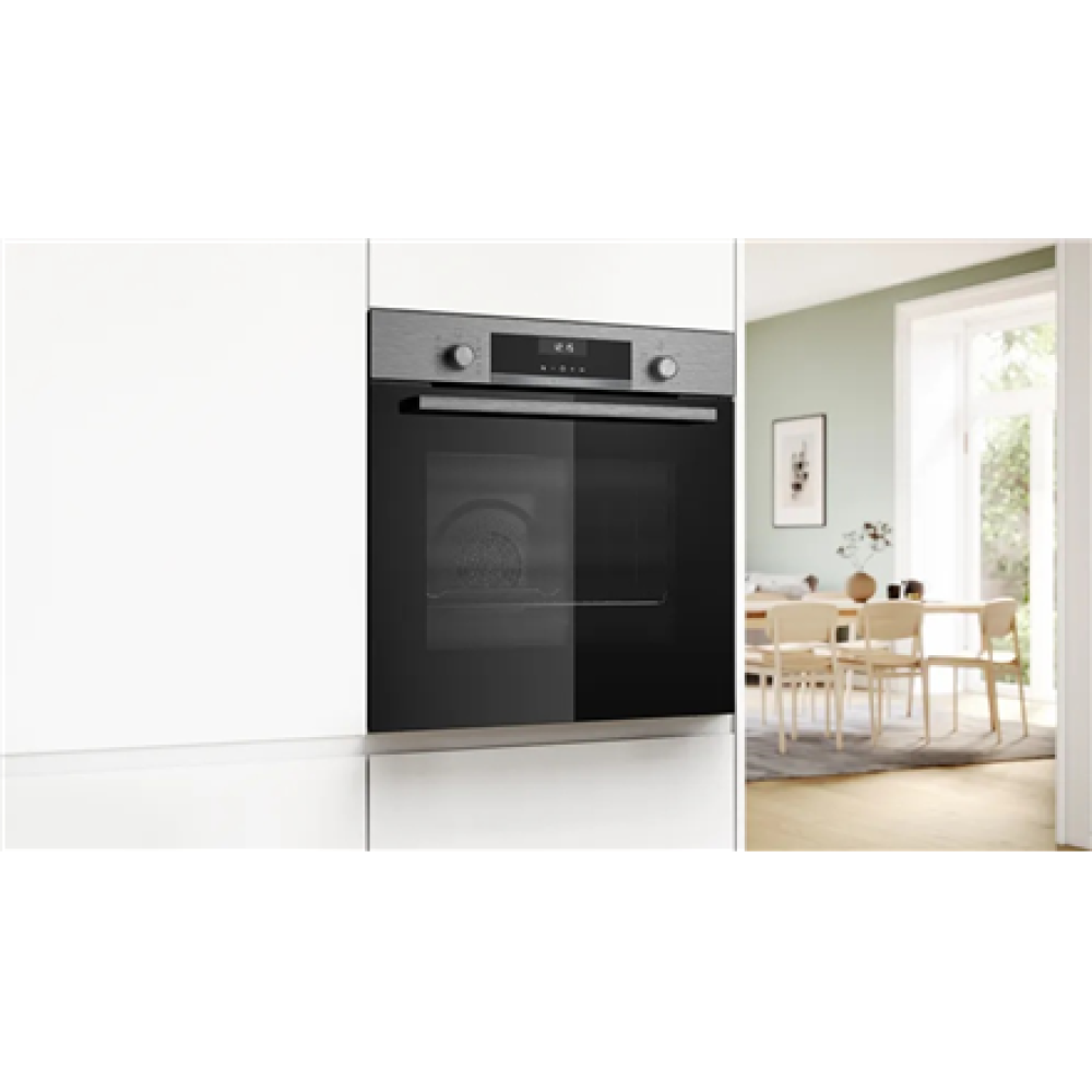 Bosch Oven , HBG517CS3 , 71 L , Electric , Hydrolytic , Knobs , Height 59.5 cm , Width 59.4 cm , Stainless steel