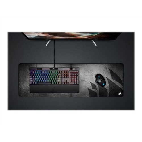 Corsair , Premium Spill-Proof Cloth Gaming Mouse Pad , MM300 PRO , Cloth , Gaming mouse pad , 930 x 300 x 3 mm , Black/Grey , Medium Extended