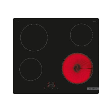 Bosch Hob , PKE61RBA2E , Electric , Number of burners/cooking zones 4 , Touch , Timer , Black