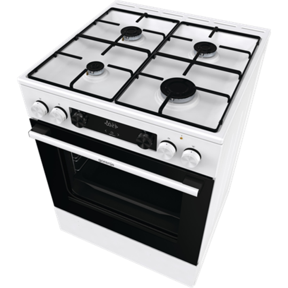 Gorenje Cooker , GKS6C70WJ , Hob type Gas , Oven type Electric , White , Width 60 cm , Depth 60 cm , 71 L