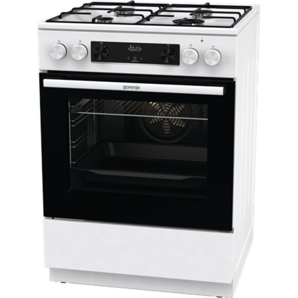 Gorenje Cooker , GKS6C70WJ , Hob type Gas , Oven type Electric , White , Width 60 cm , Depth 60 cm , 71 L