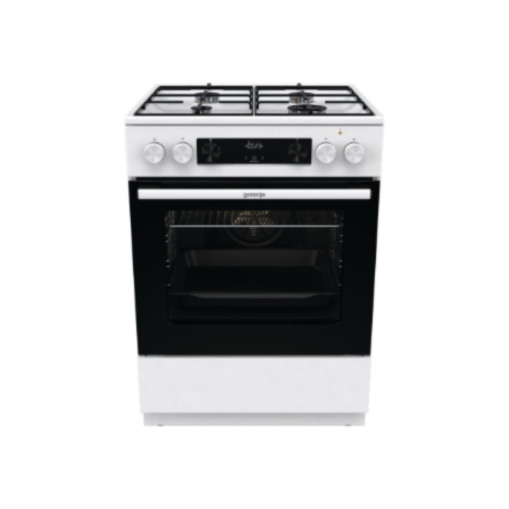 Gorenje Cooker , GKS6C70WJ , Hob type Gas , Oven type Electric , White , Width 60 cm , Depth 60 cm , 71 L