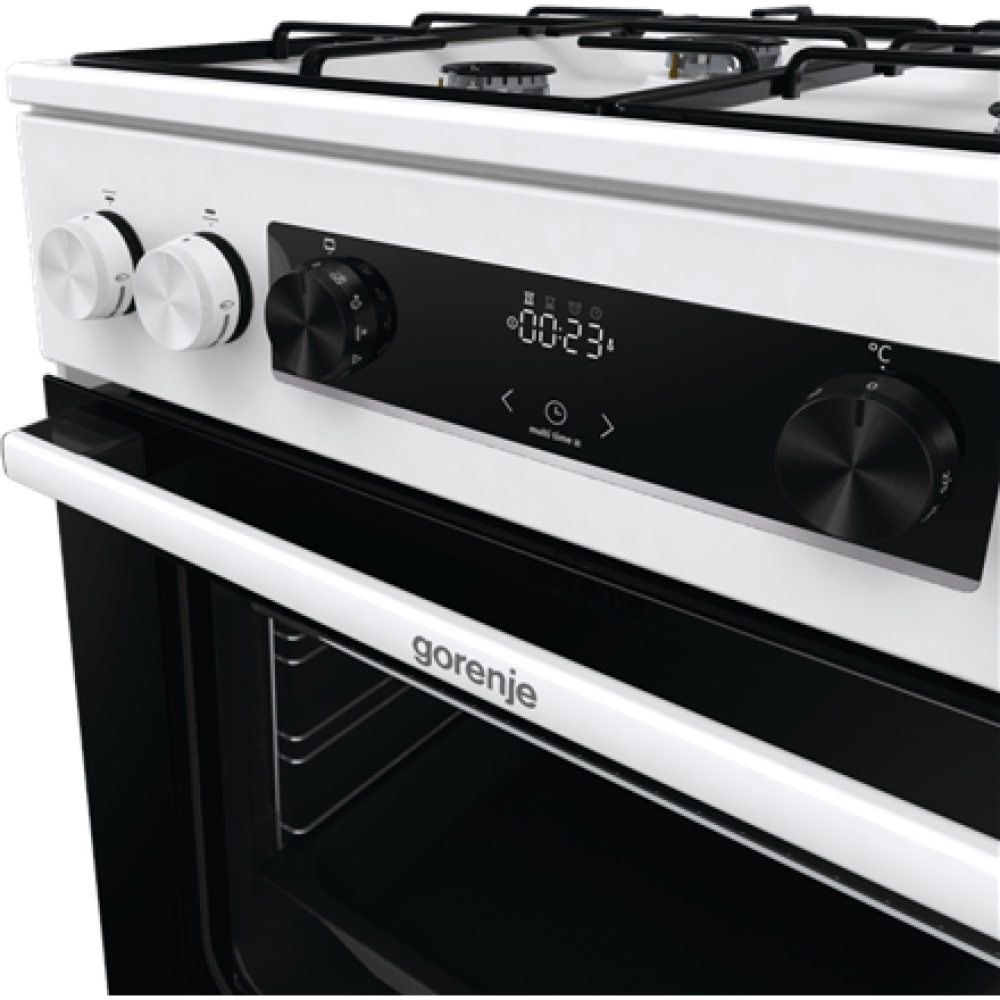Gorenje Cooker , GKS6C70WJ , Hob type Gas , Oven type Electric , White , Width 60 cm , Depth 60 cm , 71 L