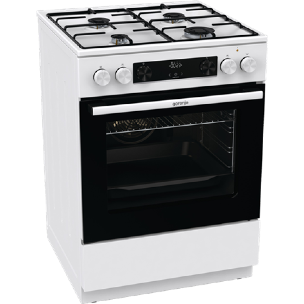 Gorenje Cooker , GKS6C70WJ , Hob type Gas , Oven type Electric , White , Width 60 cm , Depth 60 cm , 71 L
