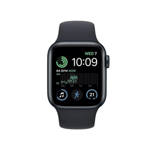 Apple Watch SE MNK03EL/A Smart watches GPS (satellite) Retina LTPO OLED Touchscreen 44mm Waterproof Bluetooth Wi-Fi Midnight