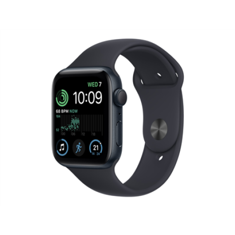 Apple Watch SE MNK03EL/A Smart watches GPS (satellite) Retina LTPO OLED Touchscreen 44mm Waterproof Bluetooth Wi-Fi Midnight