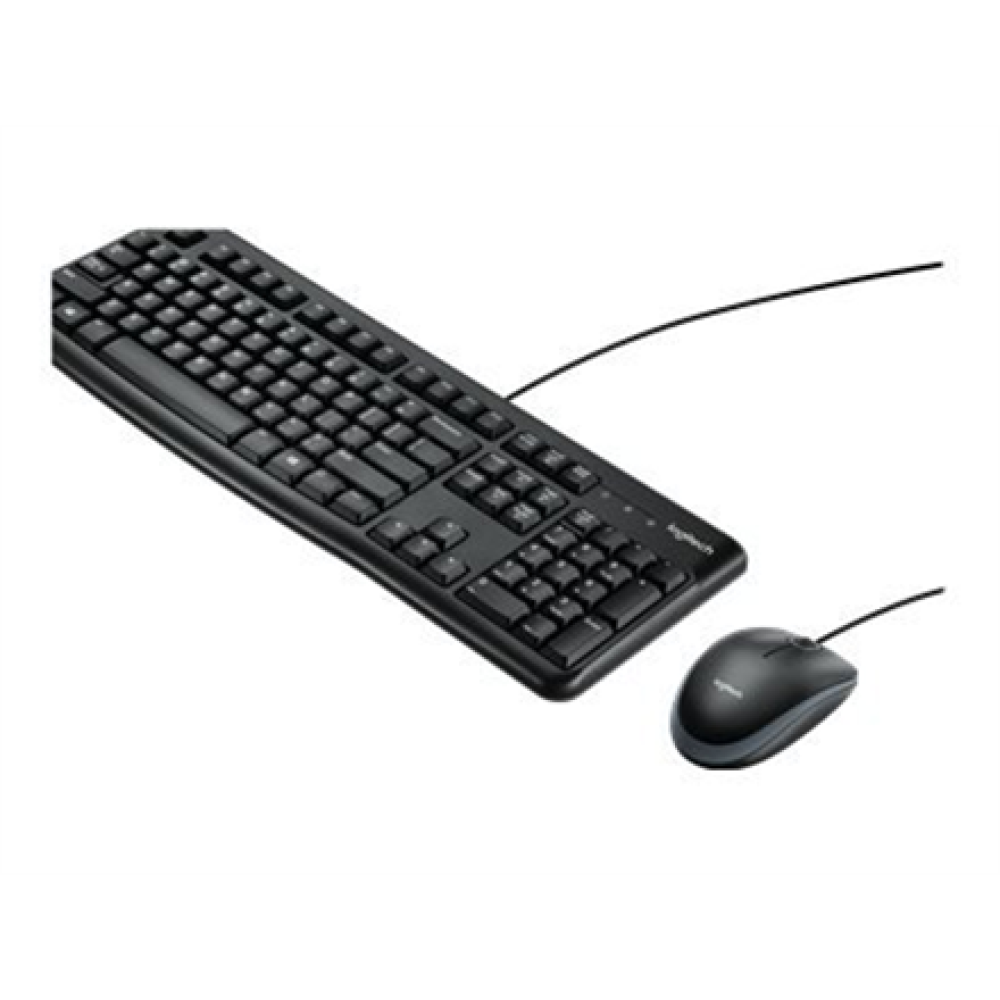 Logitech , Desktop MK120 , Wired keyboard , USB , Mouse included , US , Black