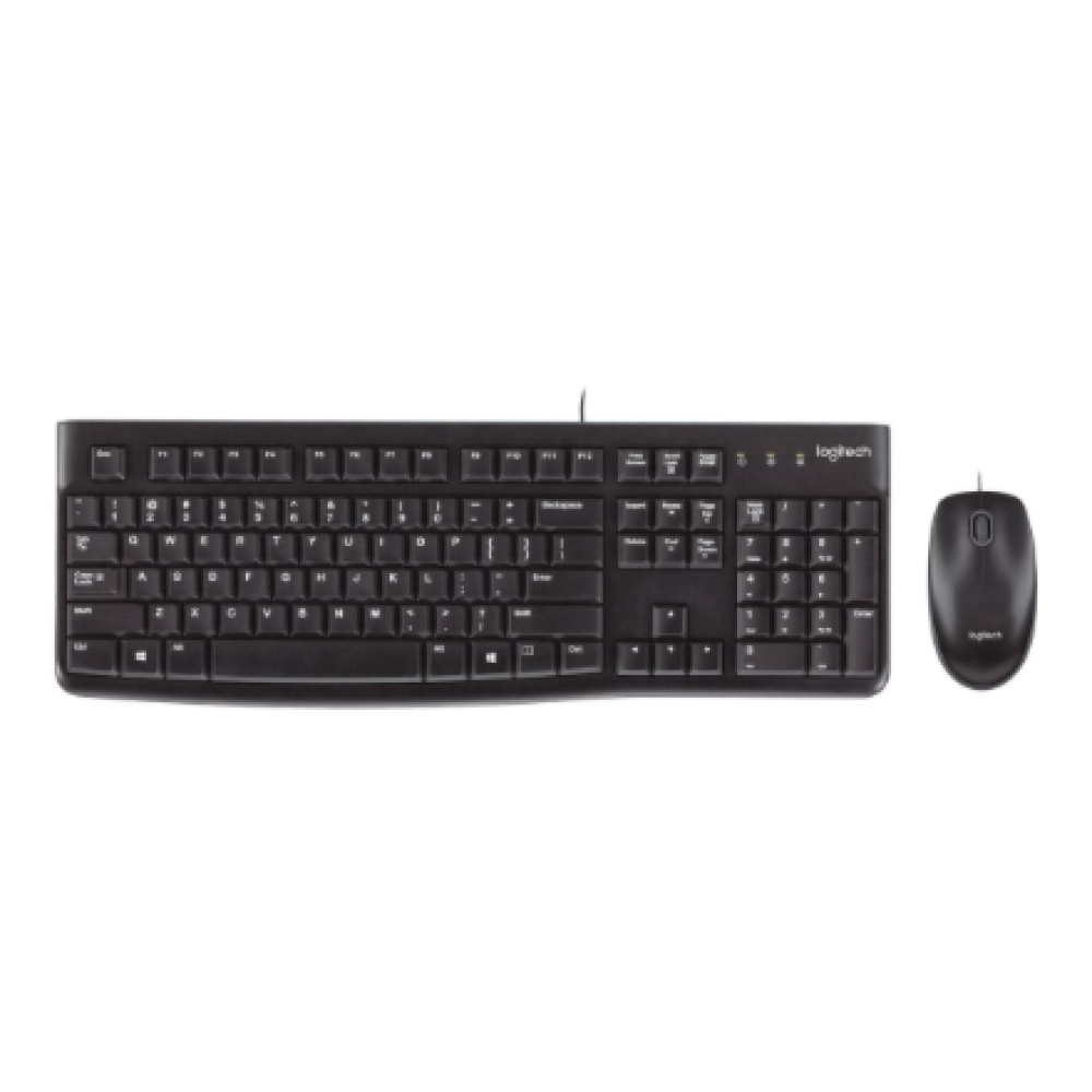 Logitech , Desktop MK120 , Wired keyboard , USB , Mouse included , US , Black